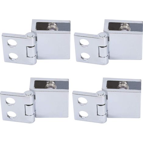 Glastürscharniere aus Zinklegierung, Clip, ohne Bohren, Glas-Duschtürscharnier – Glasdicke 5–8 mm, Glasöffnung 0 Grad (1/5)