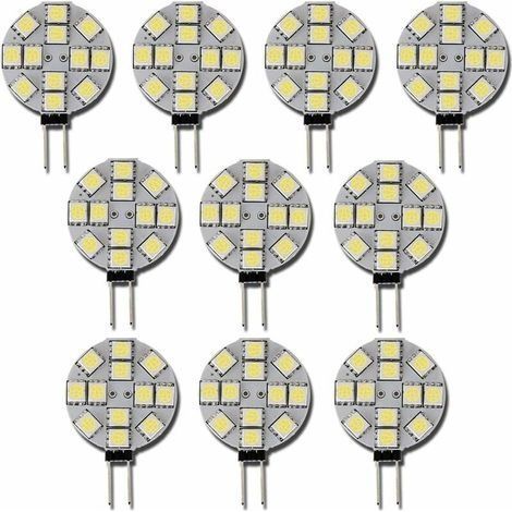10x Ampoule LED G4 DC 12V Non dimmable Blanc 6000K Ampoule de lumière Remplacement 20W Lampe halogène pour Cuisine Camping-Car RV remorque Bateau (1/5)