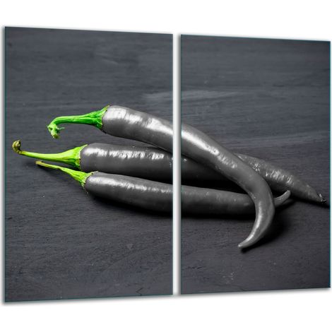 Tagliere in vetro 2x 30x52 peperoni (1/5)