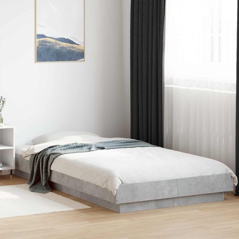Teenpull – Bodenbettgestell Betongrau 80 x 210 cm Holzwerkstoff