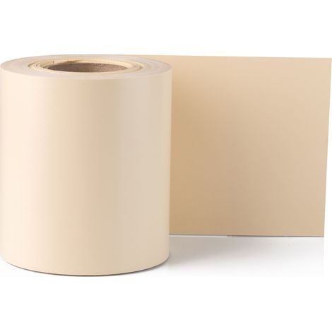 Electronicx PVC Sichtschutzstreifen Sichtschutzrolle Creme RAL 1015 Doppelstabmatten 35m x 19cm 650g/m² Premium-Qualität extra stark