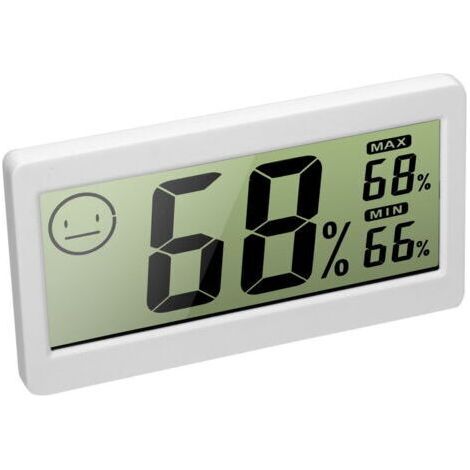 Thermomètre Hygromètre Numérique, Thermo-hygromètre Domestique Électronique Ecran LCD Détecteur de Température Humidité Monitoring Time Recorder Moniteur de jauge 2-en-1(Blanc) (1/3)