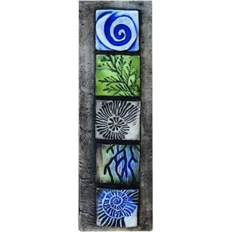 Sternenklare Ozeanhimmel-Gartenskulptur, Acryldekoration für den Gartenzaun, naturinspiriertes Außenornament.