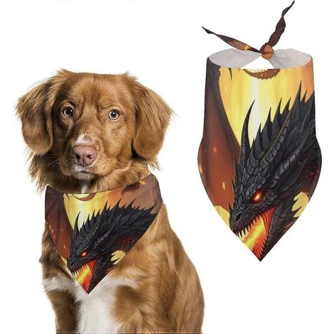 Bandana pour chien motif espace galaxie requin bleu foulard triangulaire mignon taille unique motif 31 (1/5)