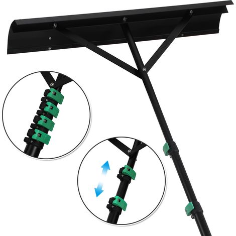 TolleTour Râteau de Toit à Neige Extensible 1.08-3.6 m, Déneigement de Toit en Aluminium avec Lame 70 cm et 4 tiges de connexion réglables pour Véhicules Toit (1/5)