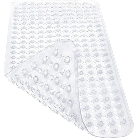 Hautempfindliche rutschfeste Badematte 88x39cm, Bpa-freie rutschfeste Badematte Schimmelresistente und maschinenwaschbare Duschmatte (klar) (1/4)