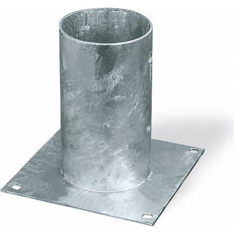 Ancoraggio d'appoggio per pali tondi Ø 100 x 150 x 150 mm.