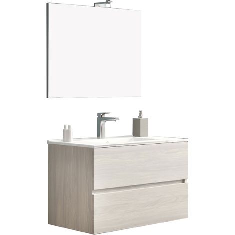 MOBILE BAGNO 'EASY' base 81 x 47 x h.53 - rovere grigio  - SAVINIDUE