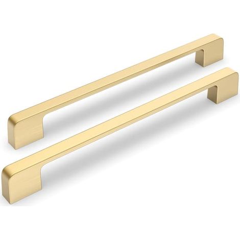 Lot de 10 poignées et boutons de tiroir dorés de 20 cm (8 pouces) - Quincaillerie dorée mate pour cuisine et commode (1/5)