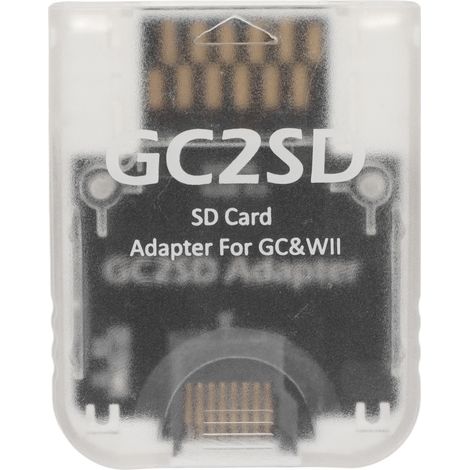 Lecteur de carte SD portable pour Wii et GC, transparent, plug and play, adaptateur professionnel pour cartes micro. (1/5)