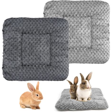 Rug for Dwarf Rabbit 30 x 30 cm, 2 Pieces, Fleece (1/5)