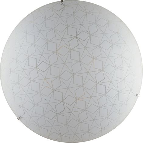 "Plafoniera ESAGRAM in vetro bianco 50 cm." (1/3)