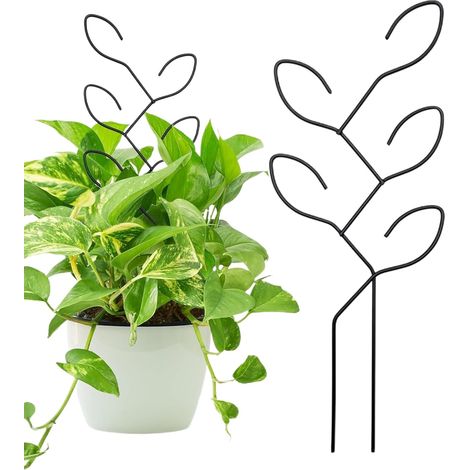 CCYKXA Small trellis for potted plants, garden trellis with a leaf shape as a plant support aid  Durable support for indoor and outdoor houseplants and climbing plants (1/5)