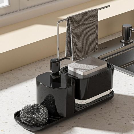 Ensemble pompe à liquide vaisselle pour la cuisine avec porte-torchon, pompe à liquide vaisselle-AquaForge (1/5)