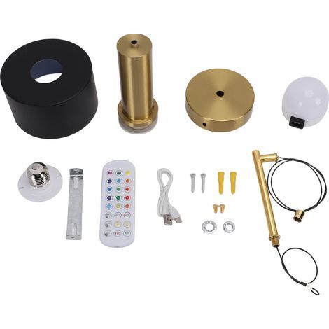 Battery-operated wall light, rechargeable wireless RGB light with remote control for bedroom and living room (1/5)