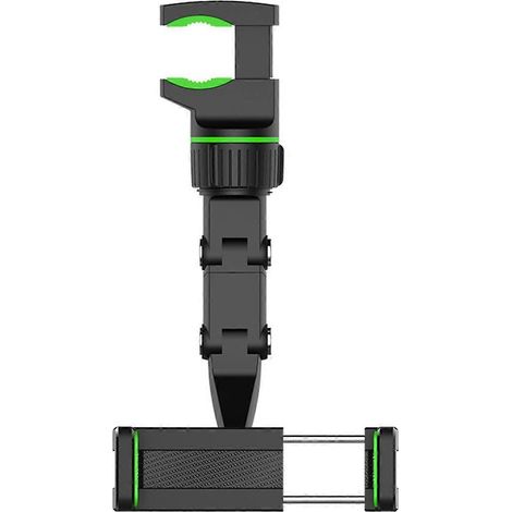 Porte-téléphone rétroviseur rotatif 360° universel, support polyvalent pour smartphone, fixation miroir voiture, rotation multidirectionnelle, compatibilité large. (1/4)