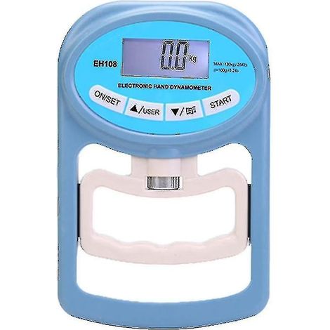Tragbares digitales Dynamometer mit einer Kapazität von 120 kg und automatischer elektronischer Greifkraftmessung. (1/5)