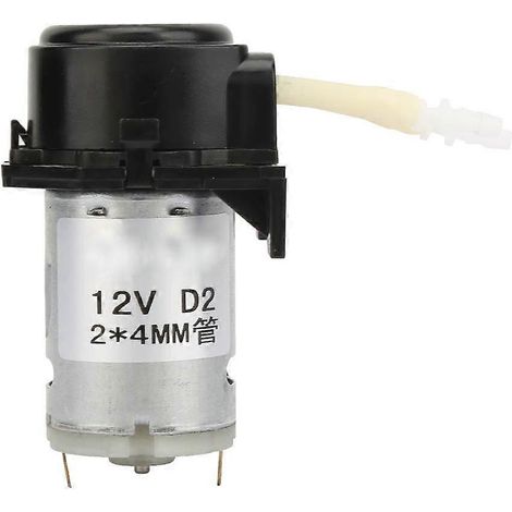D-2 24mm DC 12V DIY Peristaltik-Flüssigkeitspumpe Dosierpumpe für Laboranalytik (Schwarz)