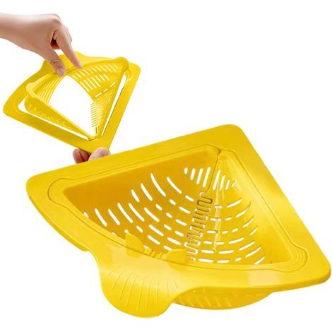 Sink Drain Filter - Magnetic Corner Drainer for Garbage Disposal and Vegetable Washing with Sturdy Material Magnetic Drain Basket for Home Apartment Restaurant Pasta Noodle (1/4)