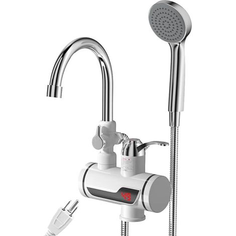 Robinet électrique 220 V avec chauffe-eau instantané et appareil de douche,chauffe-eau instantané avec affichage LCD de la température (1/5)