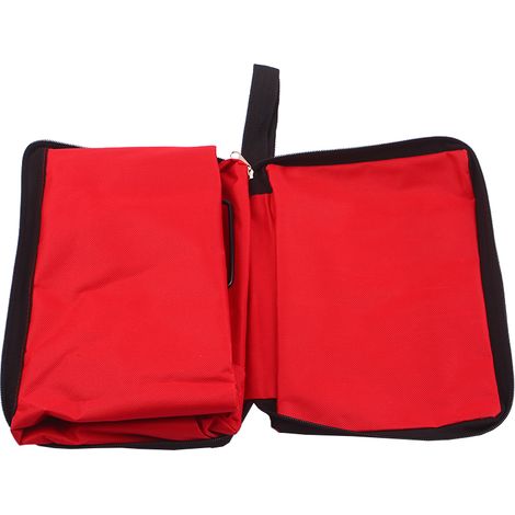 Sac chariot à provisions pliable avec roues, sacs épicerie réutilisables voyage, rouge (1/5)