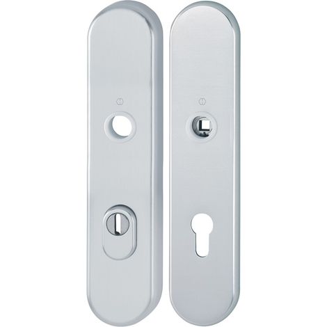 HOPPE Langschildpaar E3332ZA/3310 F1 / silberfarbig F1PZ 72 mm (1/3)