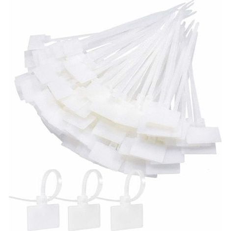 pair Attache Cable Electrique 250Pcs Cable Management avec Etiquette Serre Cable Plastique Blanc Etiquette Cable Ties Cable Pour L'école Jardin Bureau Mur Voiture (1/5)