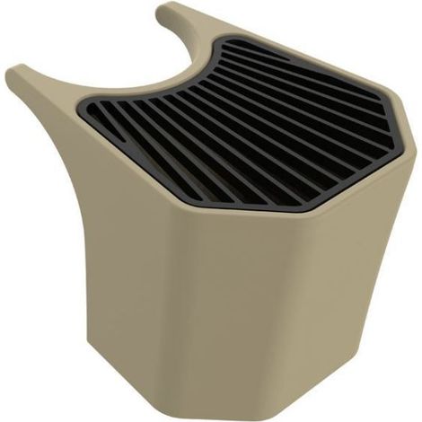 Sined Secchiello Tritone Cubo Para Bebedero En Polietileno Diseno Italiano Gris Paloma