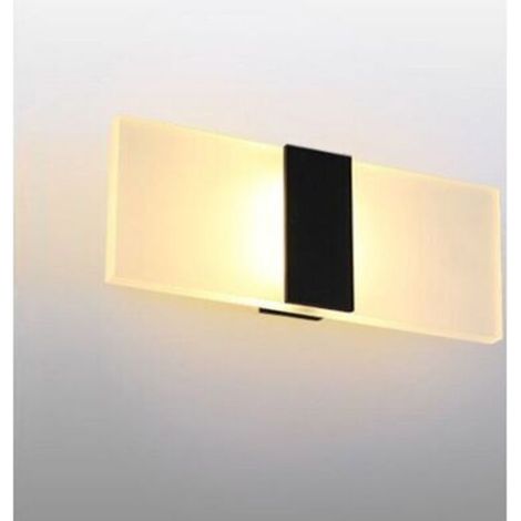 Applique murale intérieure 6 W, lumière chaude, noir brossé, 85-265 V CA, luminaire moderne en acrylique pour couloir, chambre, cage d'escalier, éclairage décoratif, dimensions : 29 x 11 x 4,5 mm