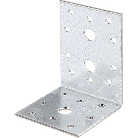 Équerre d'assemblage – Galvanisée Sendzimir – 60 x 80 x 60 mm – Set de 6 pièces – Marque Alberts (1/2)