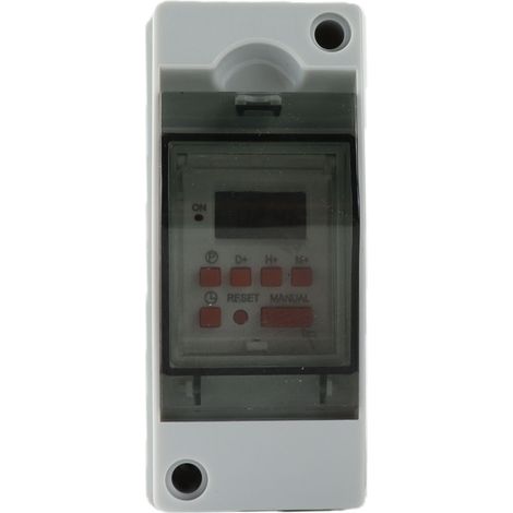 Programmateur Numérique 7 Jours – 18 Programmes Marche/Arrêt, Écran LCD, Boîtier Étanche IP44, 85-265 V CA – Pour Éclairage, Arrosage, Chauffage (1/5)