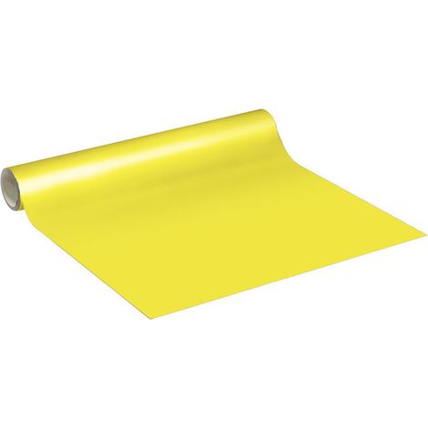 Vinyle Imperméable Cuisine Armoire Porte - Adhesif pour Meuble, Autocollant pour Meuble - Sticker Mural H60cm x L2m - Jaune Canari (1/5)
