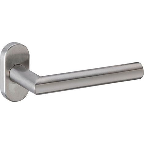 Manilla puerta acero inoxidable con roseta ovalada para PVC/metálicas (1/2)