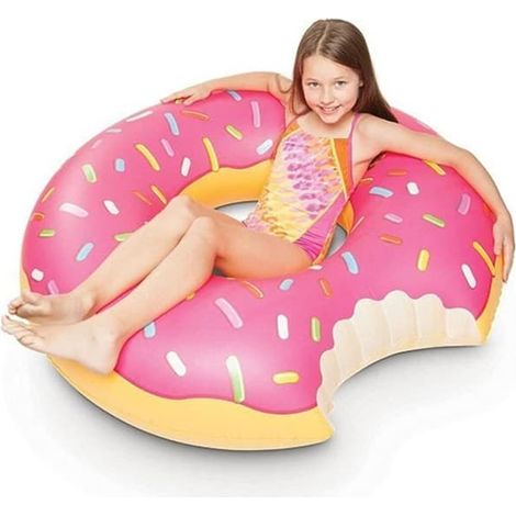 Matelas gonflable - PVC - Rose - Ergonomique - Portable - Pour enfants et adultes (1/4)