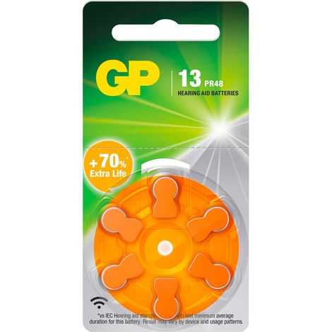 GP Hörgerätebatterie ZA13 1.4 V 6 St.  Zink-Luft PR48 (1/5)