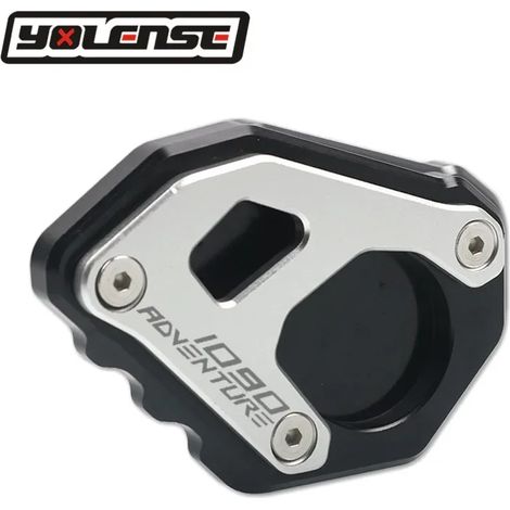 (1090-Noir) Compatible avec les modèles 790, 1050, 1090, 1190 et 1290 Adventure/ADV : béquille latérale avec logo Maxpower. (1/4)
