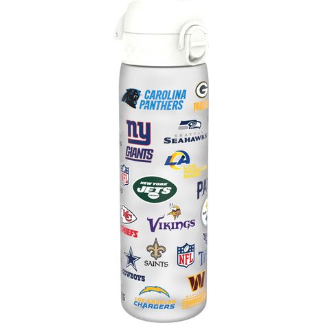 Ion8 Borraccia a Prova di Perdite, 500ml, Facile da Aprire, Serratura Sicura, Lavabile in Lavastoviglie, Senza BPA, Maniglia, Adatta a Portabicchieri, Facile Pulizia, Design NFL Squadre (1/4)