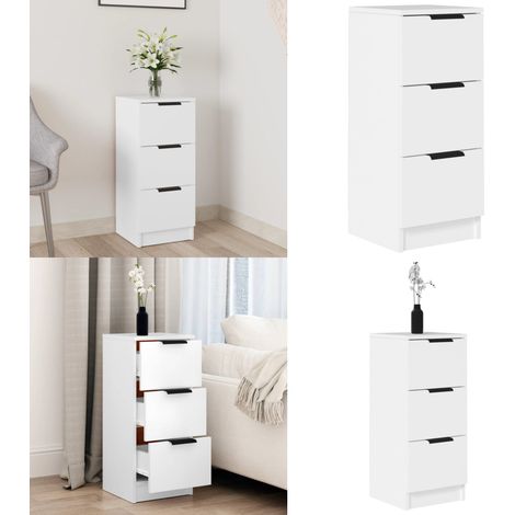 Buffet Blanc 30x30x70 cm Bois d'ingénierie - Meuble De Rangement - Buffet - Meuble TV - Commode - Bibliothèque - Home & Living (1/5)