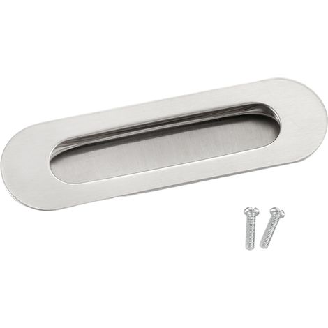 Lot de 2- Poignée de trou caché en acier inoxydable Poignée de porte coulissante intégrée Poignée de tiroir d'armoire Poignée de garde-robe (1/5)