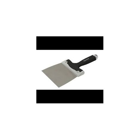 SPATOLA RASATURA 140MM INOX CON MANICO GOMMA