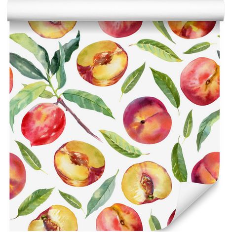Papier peint Fruits, feuilles, branches et verdure pour salon et chambre 50x1000 cm (1/5)
