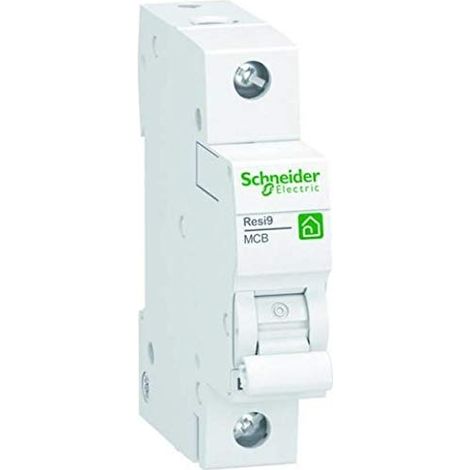 SCHNEIDER R9F24110 DISJONCTEUR RESI9 1P C10A CARACTÉRISTIQUES 6KA BLANC