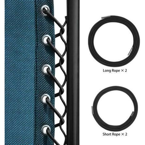 Kit lacets élastiques - Zero Gravity - Noir - 2 longueurs - Compatible fauteuils inclinables - Résistant (1/4)