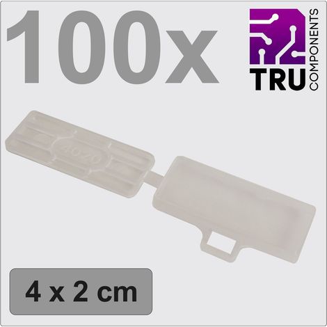 TRU COMPONENTS TC-12888608 T24CA084 Zeichenträger  Beschriftungsfläche: 18 x 42 mm Transparent Anzah