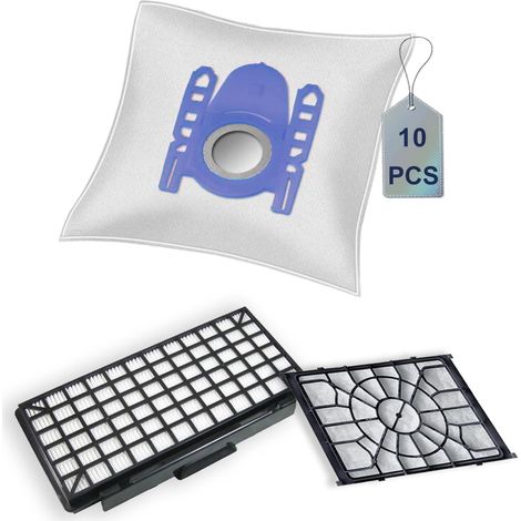 Lot de 10 Sac d'aspirateur pour Siemens Q5.0 extreme Silence Power VSQ5X1230 VSQ5X12M1 VSQ8M1 Q8.0 Z7.0 VSZ7442S Hepa Filtre VZ154HFB (1/5)