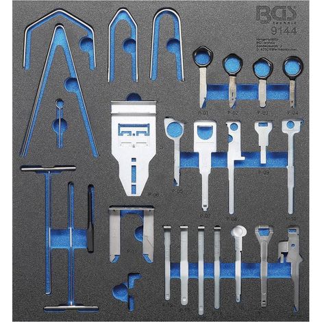 Insert de Servante d'Atelier 52 pcs - Kit de Démontage Radio - Pratique et Complet pour Réparations - D-Work