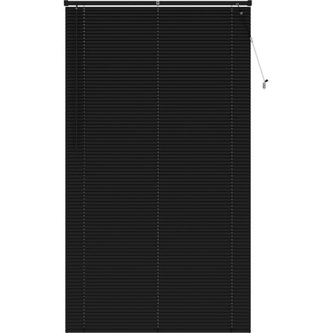 vidaXL Venetian Blind Black 213 x 110 cm 25 mm PVC