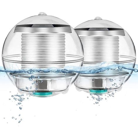 QAZQA Lampes de Piscine, Solaire Flotteur de Piscine Lumière 7 Couleurs Changement Éclairage pour Plan d'eau led pour le Jardin le Patio la Galerie ou la Piscine (2 PIÈCES) (1/5)