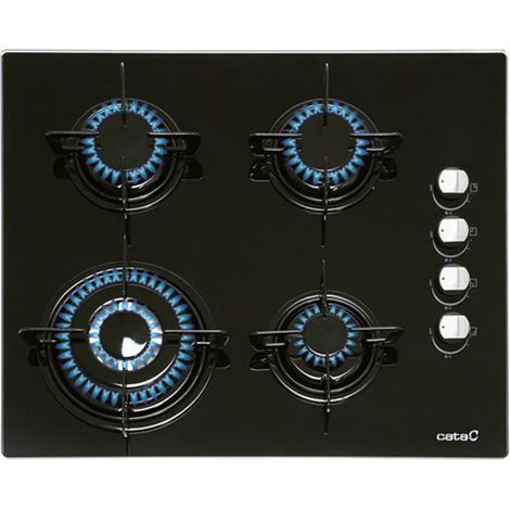 Cata CIB 6031 BK - Encimera De Gas 08068400 4 Zonas Coccion Ancho 60 Cm C/mandos Gb