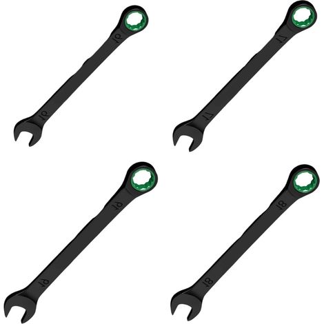 Clé à cliquet avancée double extrémité avec couple étendu, clé poignée, ensemble d'outils de mécanicien professionnel, clés industrielles 16 À 19 Mm - (1/5)